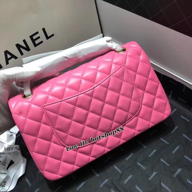 CHANEL經典女包 香奈兒原廠皮菱格CF鏈條單肩斜挎包 1112羊皮 djc1975